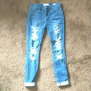 PACSUN skinny super stretch ripped jeans leggings size 25